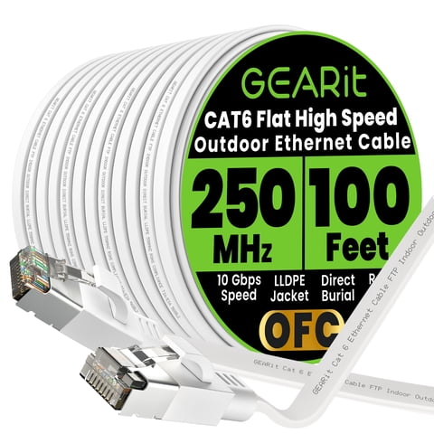 Cable Ethernet Gearit Cat6 30 M Exterior Plano Blindado