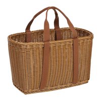 Magideal - Cesta De Almacenamiento Tejida A Mano Con Asa, Cesta De La Compra Para Jardinería, Organización De Necesidades Diarias, Cesta Portátil Para Frutas Y