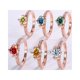 thumbnail image 2 of Anillos de Moissanita de Oro Rosa de 18K de 1 Uds para Mujer Regalo Color D VVS1 Anillos de Diamante Anillos de Plata Esterlina 925 Joyería Anillos de Compromiso de Moissanita con Corazón con, 2 of 8