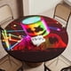thumbnail image 5 of Dj Marshmello theme Fitted Round Tablecloths Elastic Edged Table Covers Waterproof Table Cloth For Kitchen Holiday Party Tables Decor 120cm, 5 of 6