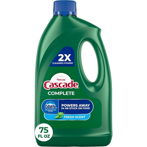Cascade Complete Dishwasher Detergent Liquid Gel, Fresh Scent