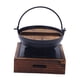 thumbnail image 2 of Olla Colgante De Hierro Fundido Con Tapa De Madera Olla De Estofado Japonés Sukiyaki Olla De Campamento 20cm Base 20x6cm, 2 of 5