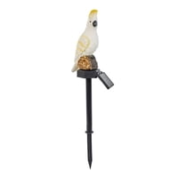 Mundo Eve - Lámpara Solar Cacatúa Resina 53 Cms