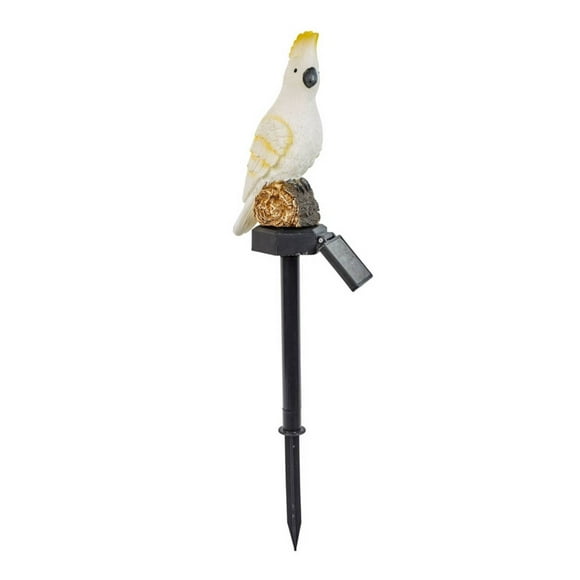 Lámpara Solar Cacatúa Resina 53 cms