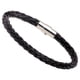 thumbnail image 2 of Pulsera De Cuero Trenzado Para Hombres Y Mujeres Para Viajes Día Del Padre Regalo De Cumpleaños Negro, 2 of 3