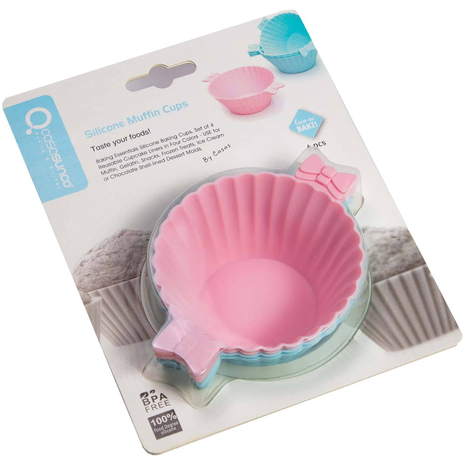 Casasunco - Molde Silicona Para Muffins Set 4 Piezas