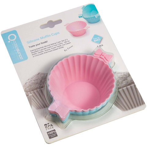 Casasunco - Molde Silicona Para Muffins Set 4 Piezas