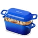 thumbnail image 1 of Olla Holandesa Ovalada de Hierro Fundido Esmaltado Velaze 3.6QT Azul, 1 of 8