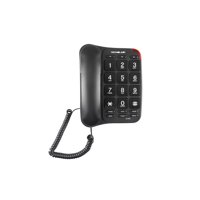 Tecnolab - Teléfono Fijo Con Números Grandes Negro - Ps