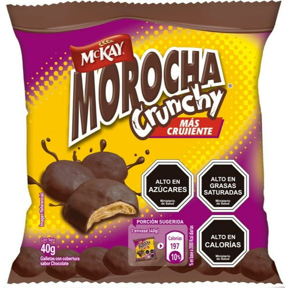 Galleta Cobertura Chocolate Morocha Crunchy, 40 g