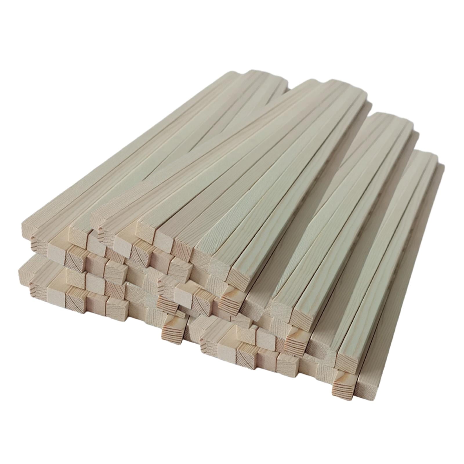 Bothyi - 100x Palos De Madera Sin Terminar Para Manualidades, Modelos De Juguetes, Puntos De Referencia Tallados En Construcción, 500mm X 2mm X 2mm
