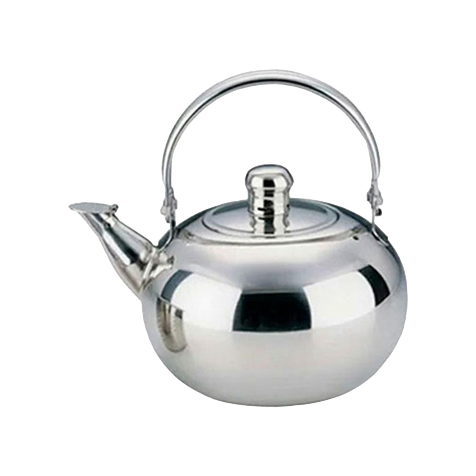 Bothyi - Tetera De Acero Inoxidable Espesada Para Estufas, Olla Para Acampar, Navidad, 1,5 L