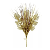 Genérico - Ramo Hojas Uva Purpurina Decoración