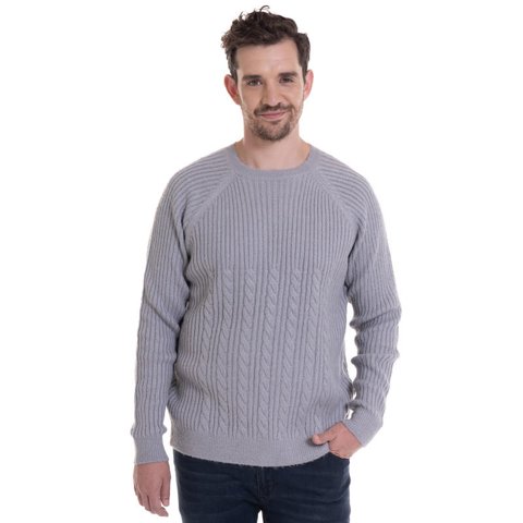 Truval - Sweater Cuello Redondo Textura Melange Medio