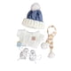 thumbnail image 2 of Suéter De Ropa Para Muñecas, Accesorios Para Fotos, Bufanda Bonita Desmontable, Sombrero Para Muñecas De 6,69 Pulgadas, Blanco Y Azul, 2 of 3