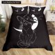 thumbnail image 1 of Halloween Gothic Black Cat Duvet Cover Glitter Moon Bedding Set Horror Spooky Quilt Cover Polyester Comforter Cover Bed Sheets, 1 of 5