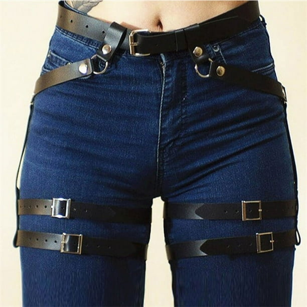 BDSM Body Bondage Bra Garter Stocking Cage Belts Gothic Leather Harness Set Women Sexy Lingerie Erotic Thigh Suspenders Fetish