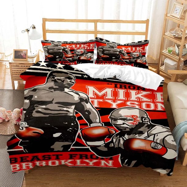 Boxing champion Mike Tyson 3D cartoon printed bedding Queen bedding set Customized King size bedding set Soft and comfortable Bed Sheets
