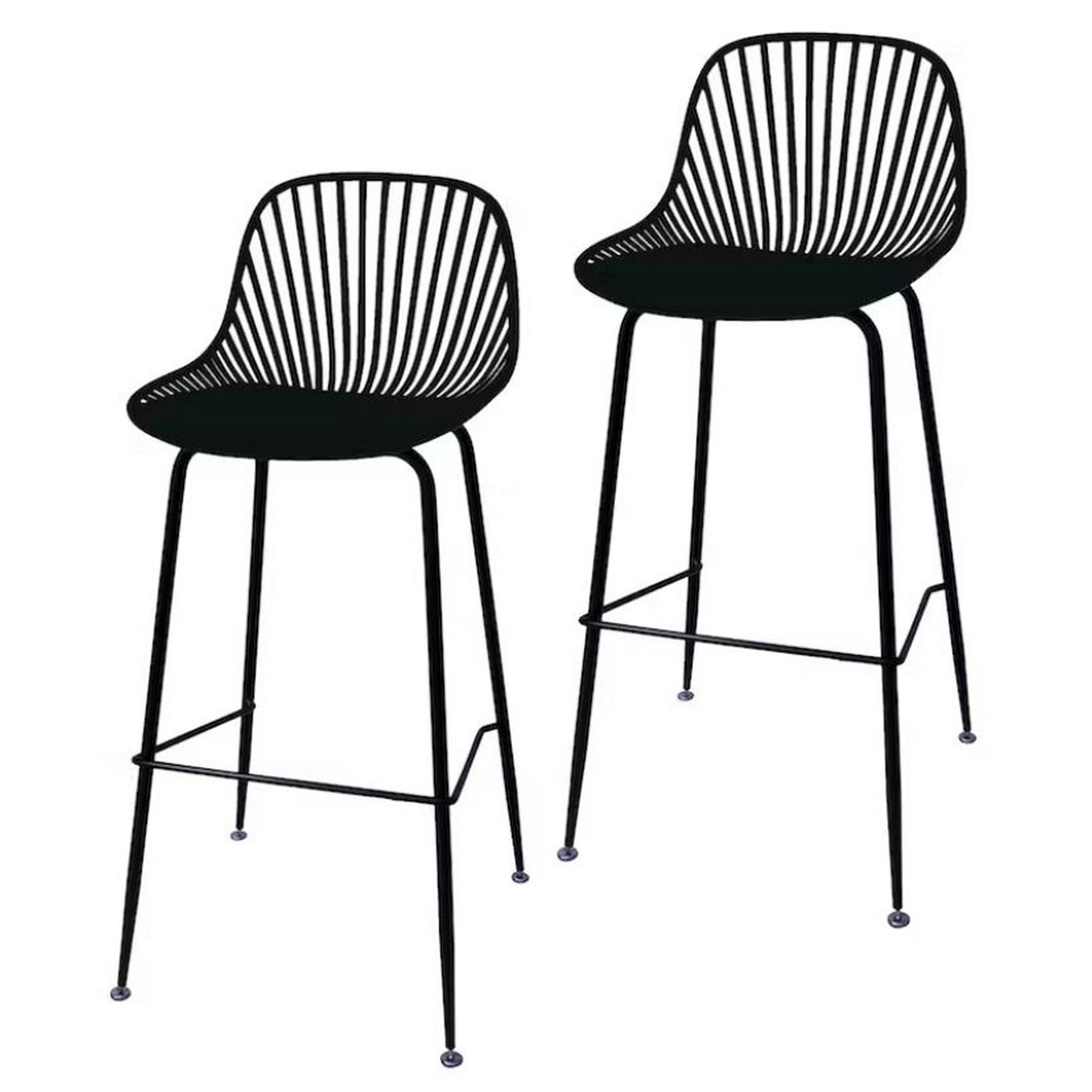 Habita2 Chile - 2un Taburetes Negros Altos Indiana 75 Cm