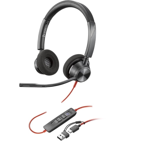 Audífonos Teletrabajo Poly Blackwire 3320 Stereo Negro