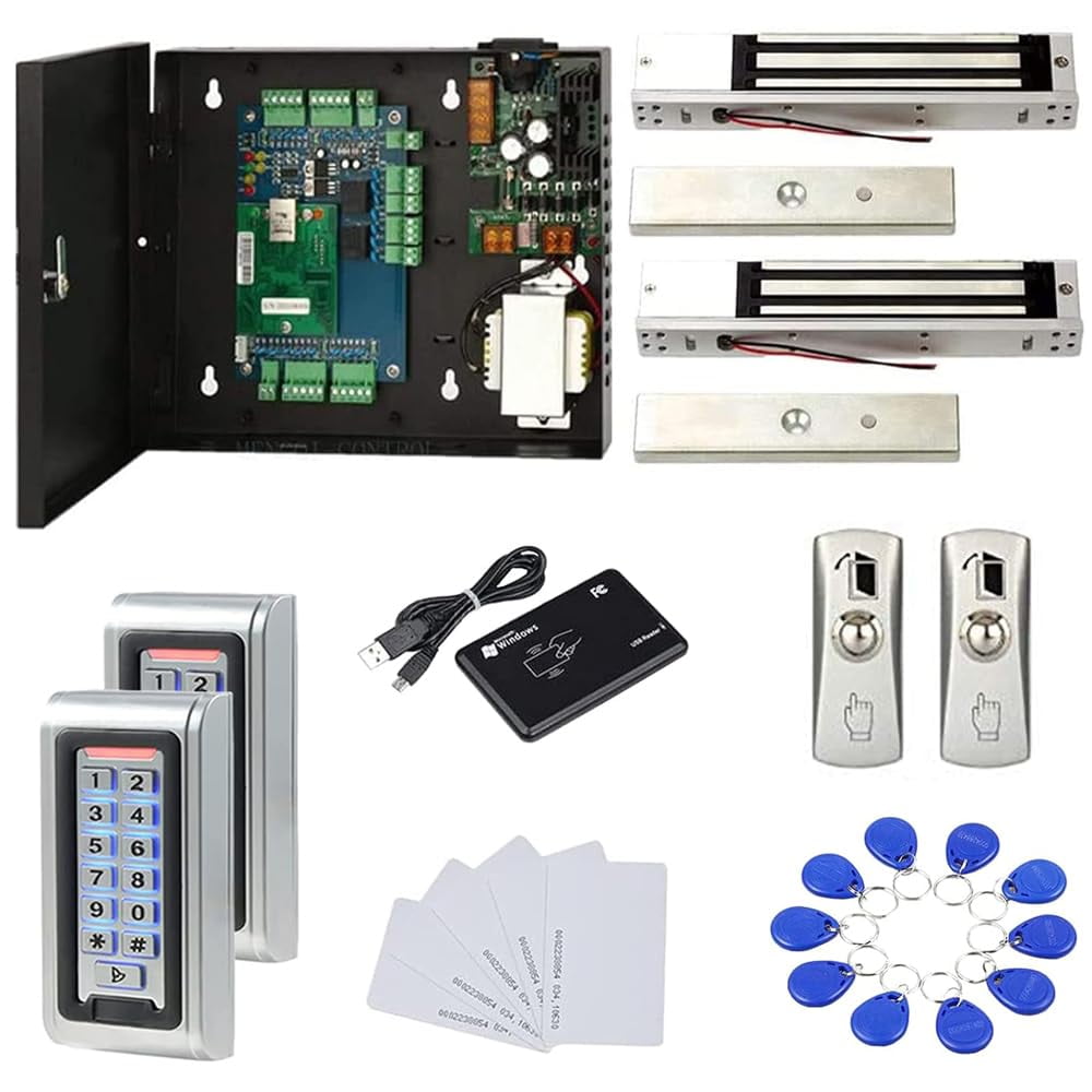 Kit De Control De Acceso Mengqi-control Impermeable De 2 Puertas Tcp/ip