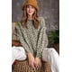 thumbnail image 1 of Top de Punto Holgado Teñido con Estampado de Leopardo, 1 of 5