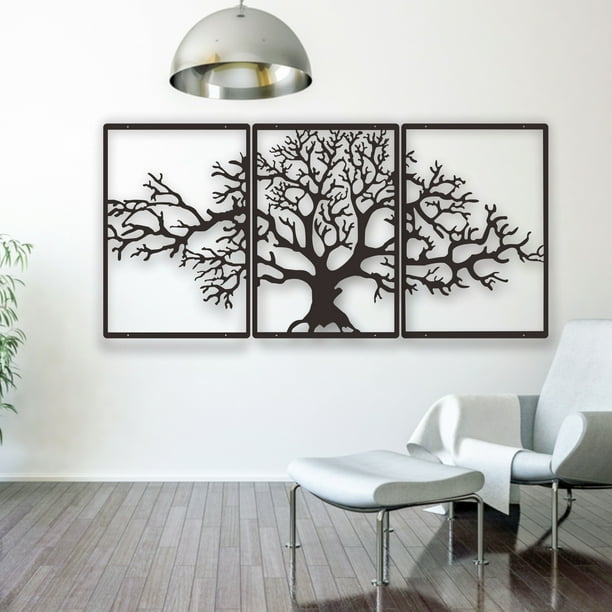 1pc, Metal Wall Art, Household Iron Tree Of Life Wall Decoration Living Room Wall Decoration TV Background Wall Hanging Wall Porch