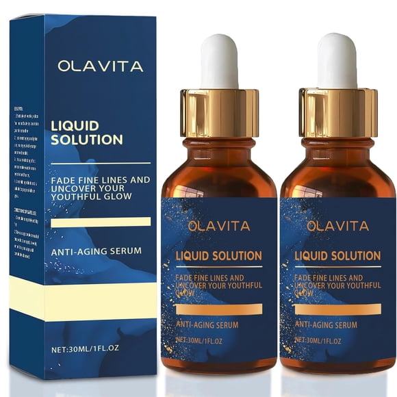Suero facial OLAVITA 30 ml Antienvejecimiento – Pack de 2