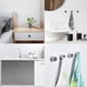 thumbnail image 3 of Soporte para toallas de cocina, autoadhesivo, gancho para toallas de pared, redondo y de empuje, acabado cromado de primera calidad, fácil instalación, cromado (paquete de 6, gris), 3 of 7