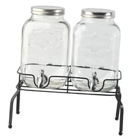 Bothyi - Dispensador De Bebidas De 2 Piezas, Dispensador De 4L Por Tarro Con Soporte Para Té, Jugo, Bebida, Grifo De Acero