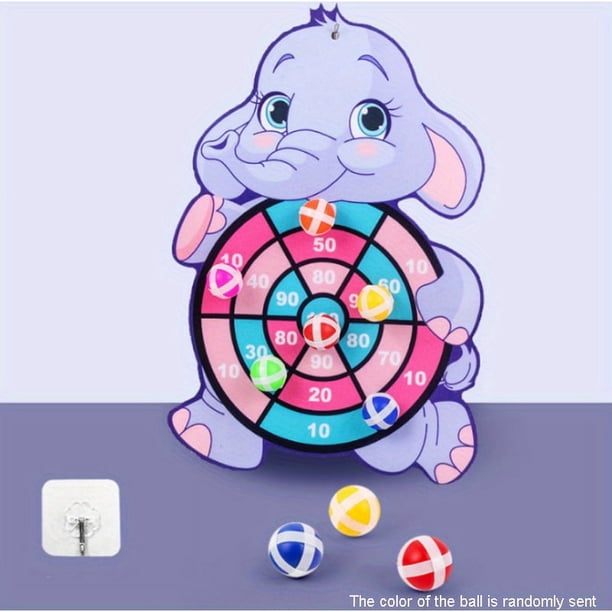 Children Cartoon Animal Dart Board Sticky Ball, Rabbit Family Interactive Educational Toy Christmas Gift