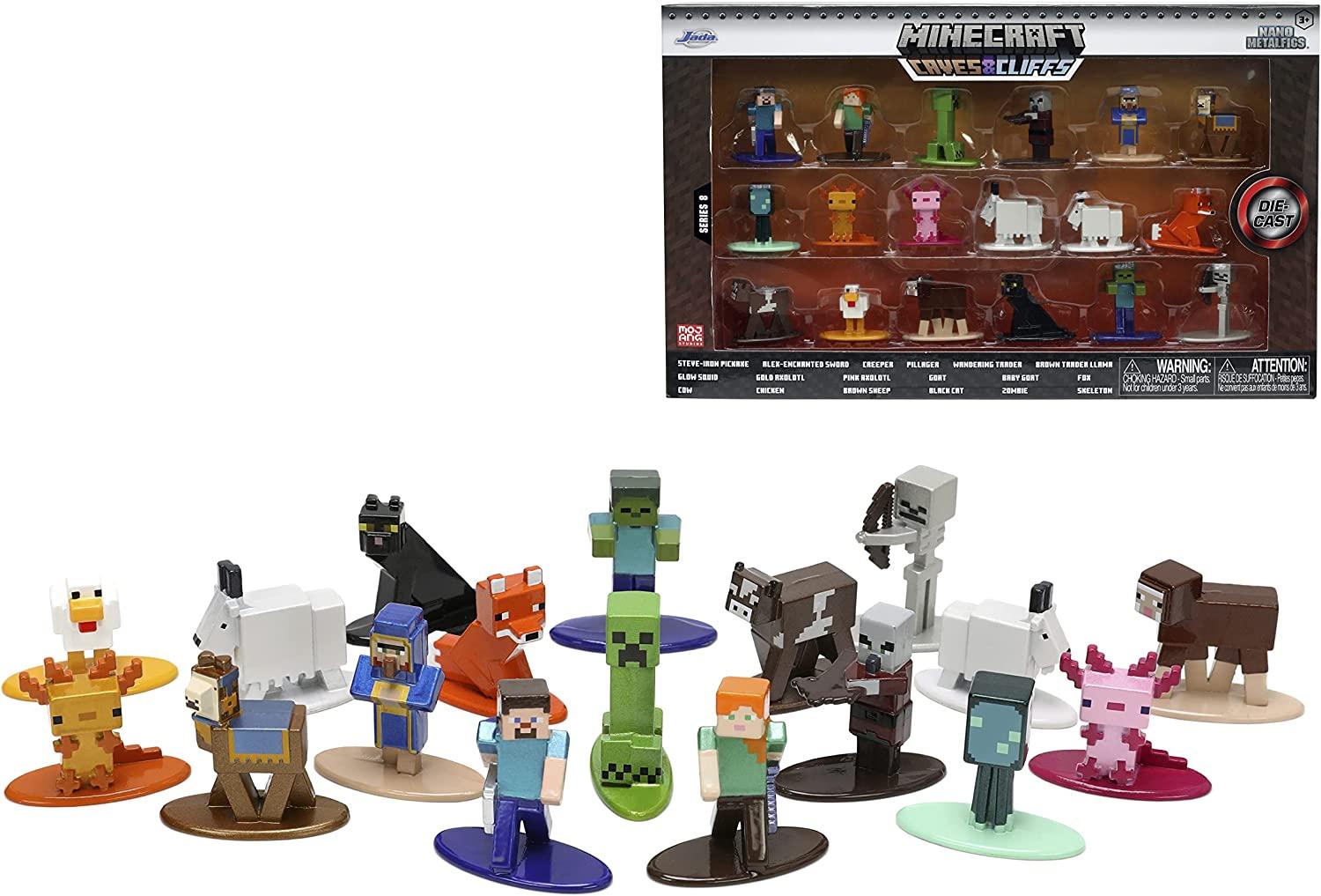 Set 18 Figuras Minecraft Caves 4 Cm Jada