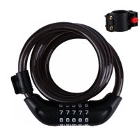 Xusx111 - Cerradura De Bicicleta, Cerraduras De Bicicleta Cable, Cerradura De Bicicleta De Bobinado De Combinación De Alta Seguridad De 5 Dígitos, Cerraduras De Cable Antirobo De Trabajo Pesado