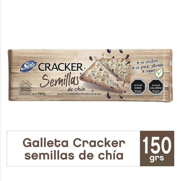 Galletas Cracker Semillas Chía Bolsa, 150 g