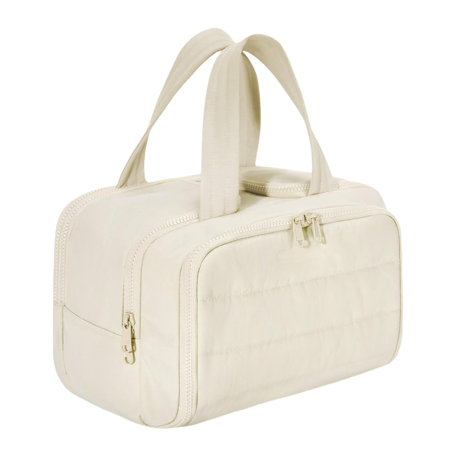 Ioensy - Neceser De Viaje, Neceser Portátil Para Champú, Perfume, Lápiz De Cejas, Color Beige