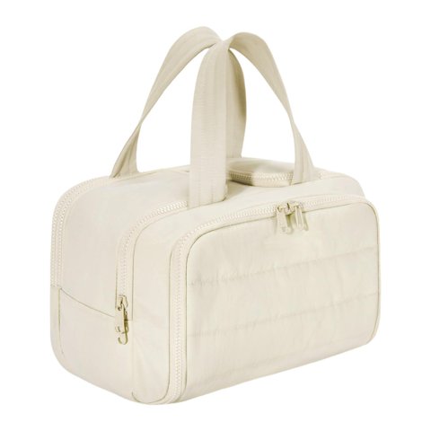 Ioensy - Neceser De Viaje, Neceser Portátil Para Champú, Perfume, Lápiz De Cejas, Color Beige