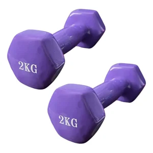 Linea Sport - Par De Mancuernas 2Kg C/U Total 4Kg Hexagonales De Vinilo