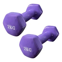 Linea Sport - Par De Mancuernas 2Kg C/U Total 4Kg Hexagonales De Vinilo