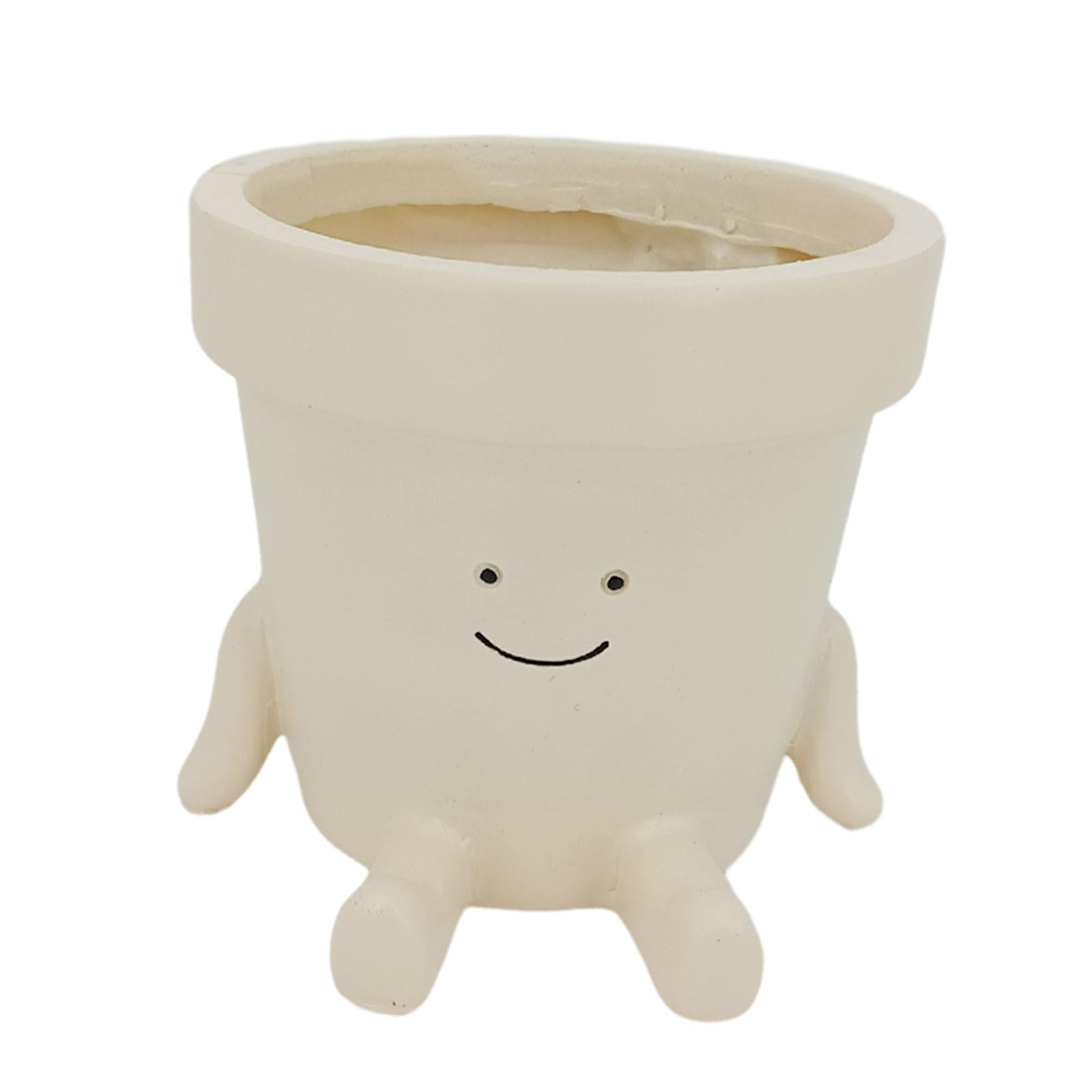 Bothyi - Macetero Sonriente De Dibujos Animados, Maceta De Pared Para Estantería De Escritorio, Interior Y Exterior