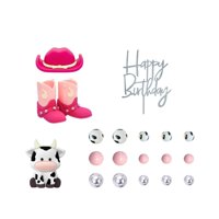 Magideal - Adornos Para Tartas Con Botas De Sombrero De Vaquero, Accesorios Fáciles De Usar, Manualidades Artísticas, Adornos De Moda, Decoraciones Para Tartas Rosa