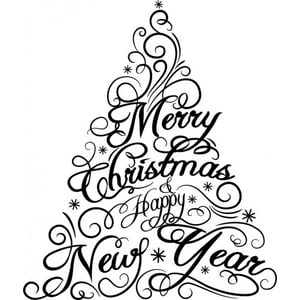 Rienda Libre Graphics - Decomural Merry Christmas Tree Ws-46579