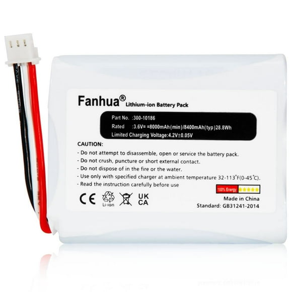 Batería de repuesto Fanhua 300-10186 de 8000 mAh para ADT Command