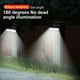 thumbnail image 2 of 1pc Solar Wall Lamp, Waterproof Movement Induction Lamp, Courtyard Lighting, Garden Street Lamp, Solar Lamp, Outdoor Path Garage Security Wall Lamp, 2 of 4
