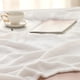 thumbnail image 4 of Manta de cama, forro polar, tamaño queen, blanca, suave y ligera, 4 of 7