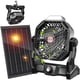 thumbnail image 1 of Ventilador solar JINLICTE 10400 mAh con linterna LED para acampar, 1 of 7
