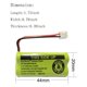 thumbnail image 3 of Batería BAOBIAN BT18433 2,4 V 550 mAh Ni‑MH AAAx2, 3 of 8