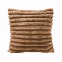 Genérico - Pack 2 Fundas De Cojín Super Suave Líneas Decoración 43X43 Cm Color Beige