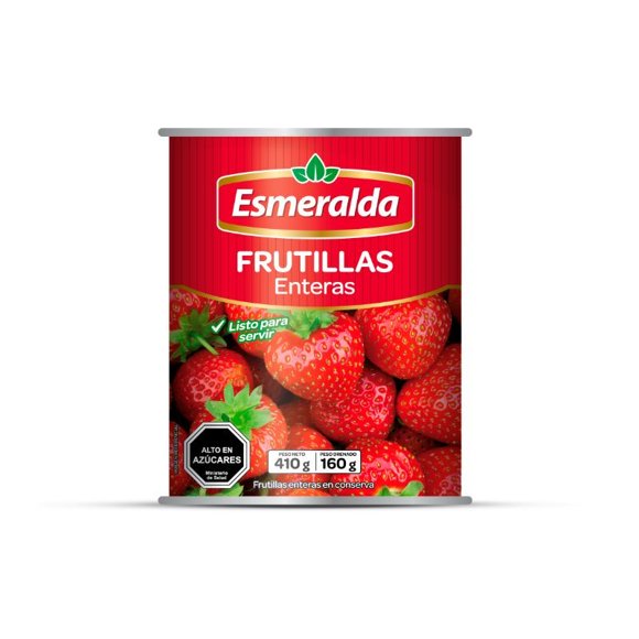 Frutillas Enteras, Drenado 160 g - Neto 410 g