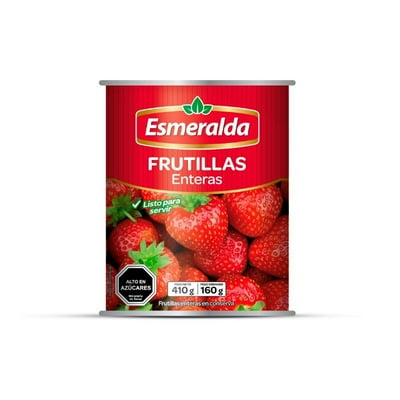 Frutillas Enteras Drenado 160 G - Neto 410 G Esmeralda