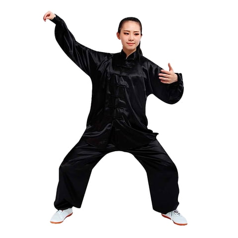 Sd-Fit - Traje De Taichí Negro - Talla 150 Cm